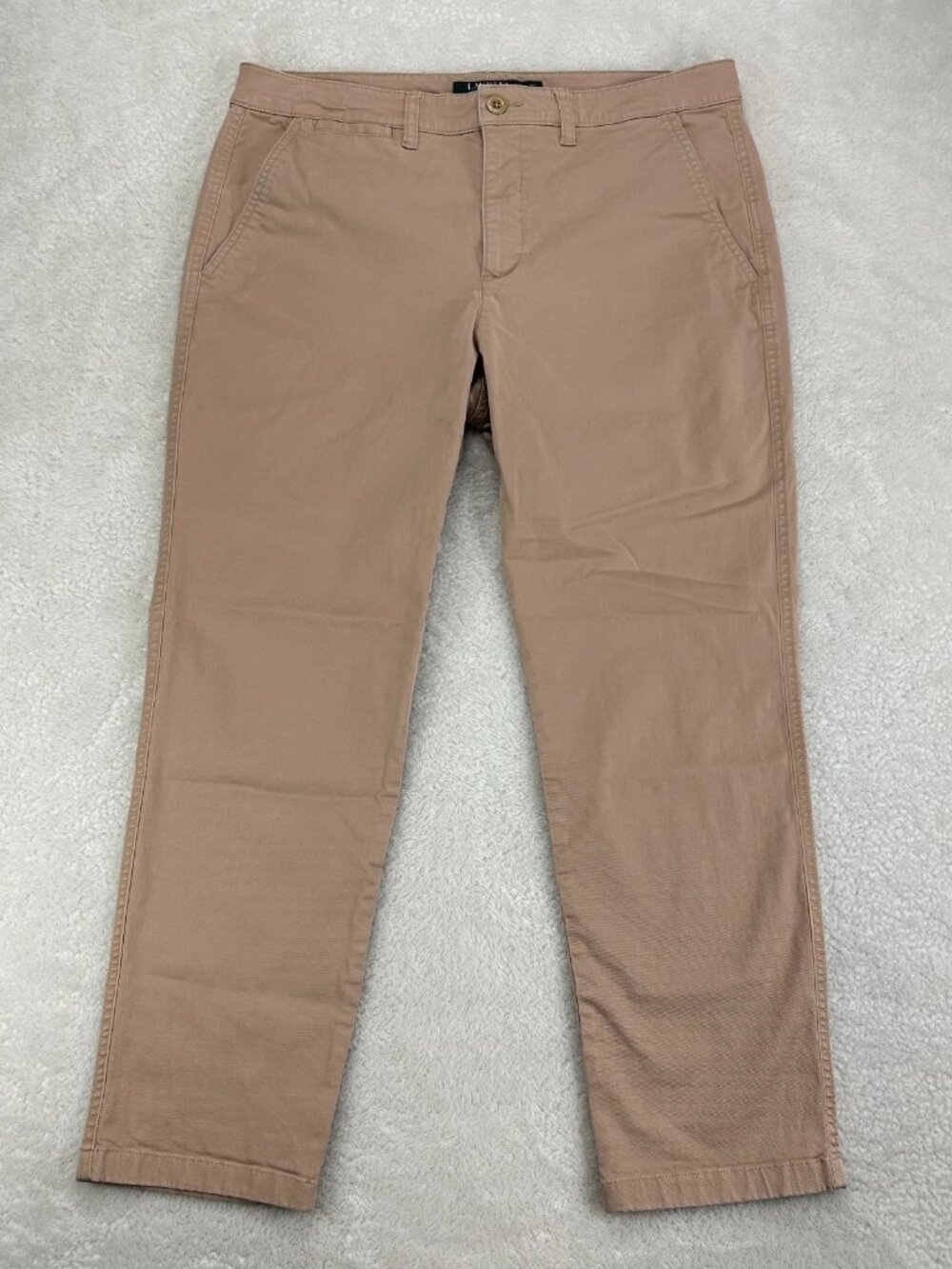 Lauren Ralph Lauren Chino Pants Womens 12 Khaki Flat Front Straight Leg Preppy